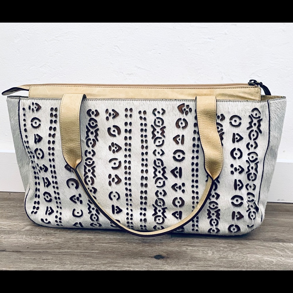 Pibra Firenze Made in Italy Cow Hair Cut Out Bag